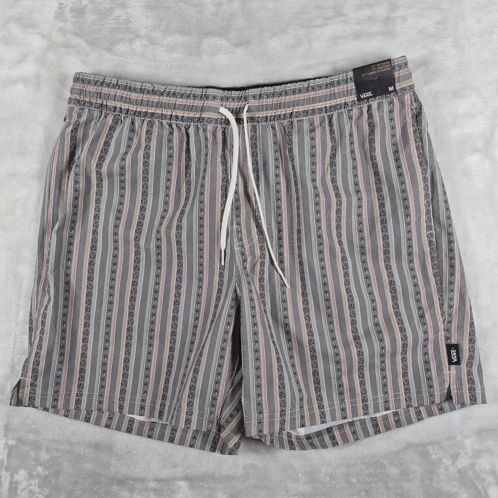Vans Primary Elastic Board Shorts Men's Medium Striped Hybrid Relaxed Fit NWT